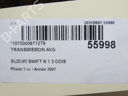 Używane Półoś przednia lewa Półoś przednia lewa SUZUKI SWIFT III (MZ, EZ) 1.3 DDiS (RS413D) (75 hp) 36873816 36873816