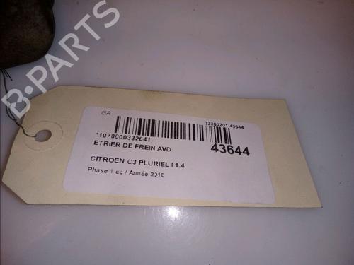 Used Right front brake caliper CITROËN C3 Pluriel (HB_) 1.4 HDi (68 hp) 14877611