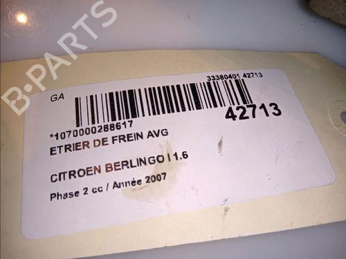 Used Left front brake caliper Left front brake caliper CITROËN BERLINGO / BERLINGO FIRST Box Body/MPV (M_) 1.6 HDI 75 (MB9HW) (75 hp) 14878411 14878411