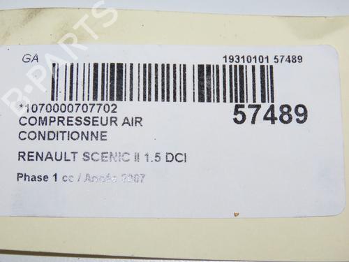 AC-Kompressor RENAULT SCÉNIC II (JM0/1_) 1.5 dCi (JM1E, JM16) (106 hp) 32845276