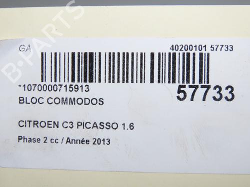 Steering column stalk CITROËN C3 Picasso (SH_) 1.6 HDI 90 | BP32399651I23 - Image 7