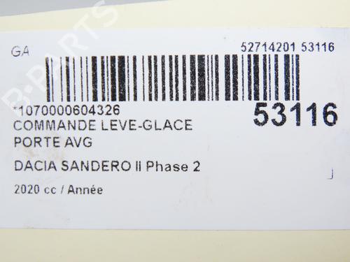 Left front window switch DACIA SANDERO II 1.0 LPG (B8ML) | BP28831738I27