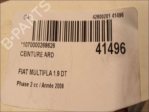 Used Rear right belt tensioner FIAT MULTIPLA (186_) 1.9 JTD (186AXE1A) (120 hp) 9612505