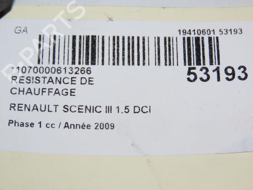 Used Heater resistor RENAULT SCÉNIC III (JZ0/1_) 1.5 dCi (106 hp) 28967212