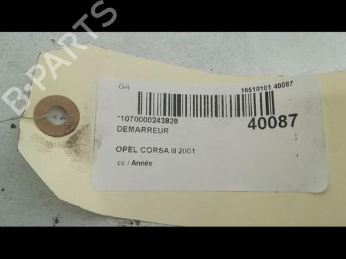 Used Starter Starter OPEL CORSA C (X01) 1.2 (F08, F68) (75 hp) 9609239 9609239