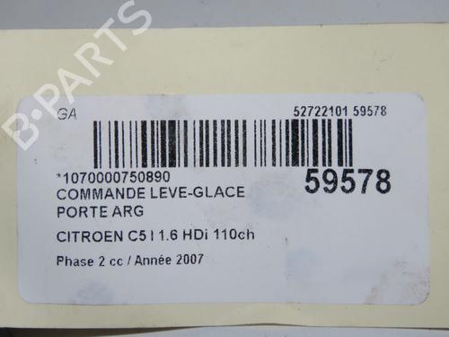 Left rear window switch CITROËN C5 II (RC_) 1.6 HDi (RC8HZB) | BP37083325I29 - Image 5
