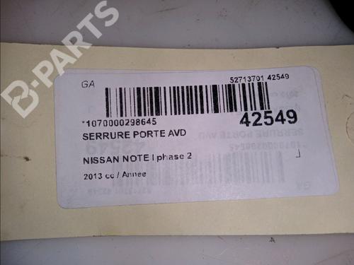 Front right lock NISSAN NOTE (E11, NE11) 1.6 | BP11102747C97 