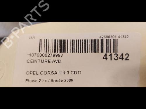 Used Front right belt tensioner OPEL CORSA C (X01) 1.3 CDTI (F08, F68) (70 hp) 9613897