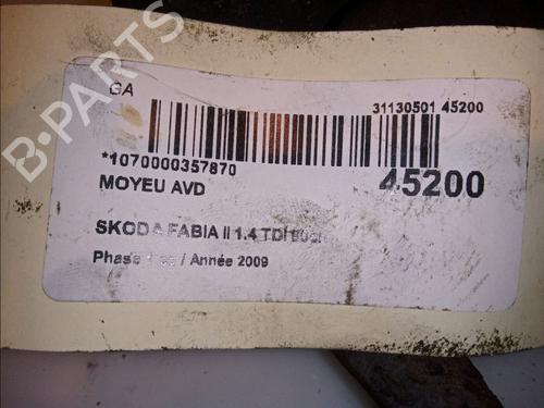 Used Left front steering knuckle SKODA FABIA II (542) 1.4 TDI (80 hp) 14875771