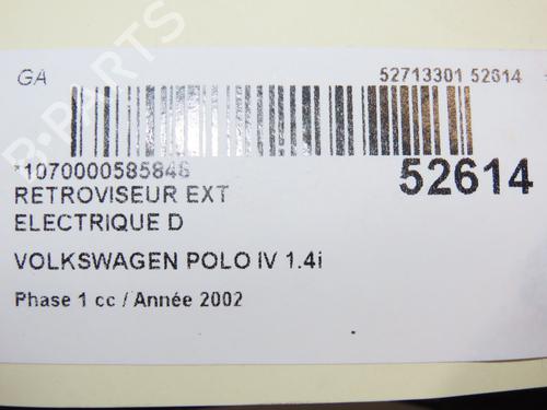 Right mirror VW POLO IV (9N_, 9A_) 1.4 16V | BP28831366C27 