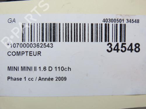 Instrument cluster MINI MINI (R56) Cooper D | BP30117103C47