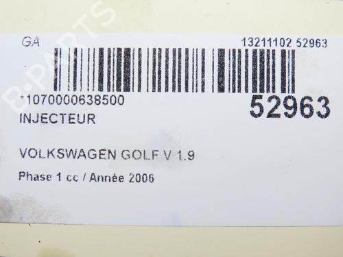 Injector VW GOLF V (1K1) 1.9 TDI | BP28966890M100  - Image 5