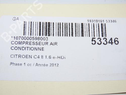 AC compressor CITROËN C4 II (NC_) 1.6 HDi 110 | BP32657936M34  - Image 8