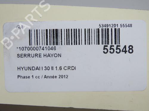 Bagklap lås HYUNDAI i30 (GD) 1.6 CRDi | BP33770460C101 - Image 5