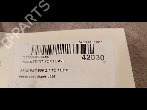 Used Front left interior door handle PEUGEOT 806 (221) 2.1 td 12V (109 hp) 9613580