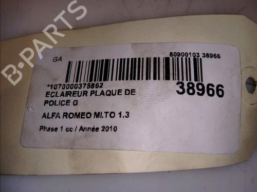 Used Licence plate light Licence plate light ALFA ROMEO MITO (955_) 1.3 MultiJet (955AXP1A, 955AYC1A) (95 hp) 14880723 14880723