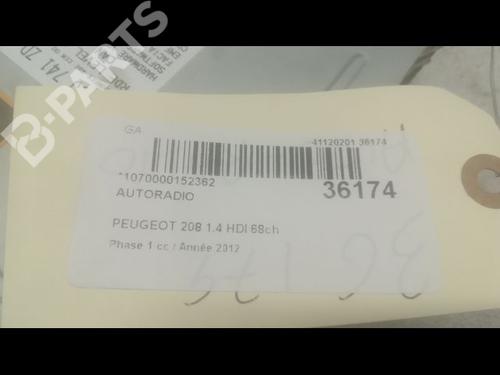 Radio PEUGEOT 208 I (CA_, CC_) 1.4 HDi | BP9600762E6 