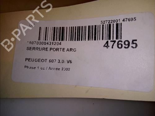 Used Rear left lock PEUGEOT 607 (9D, 9U) 3.0 V6 24V (207 hp) 14951750