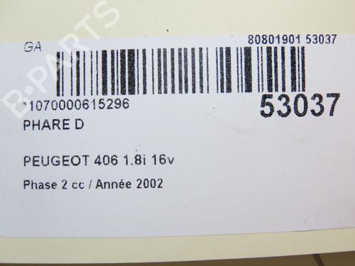 Right headlight PEUGEOT 406 (8B) 1.8 16V | BP28802243C29 