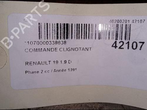 Used Steering column stalk RENAULT 19 I (B/C53_) 1.9 D (B/C534, B/C53J) (64 hp) 9619659