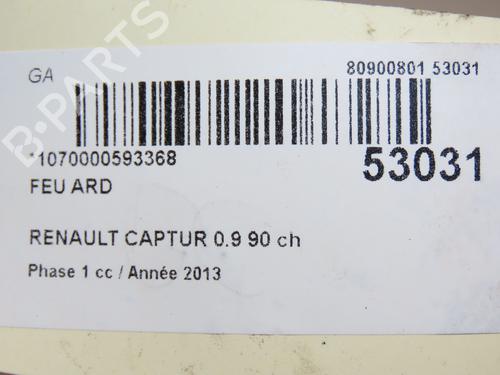 Used Right taillight RENAULT CAPTUR I (J5_, H5_) 0.9 TCe 90 (90 hp) 28832682