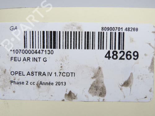 Left tailgate light OPEL ASTRA J (P10) 1.7 CDTI (68) | BP32658009C79 - Image 5