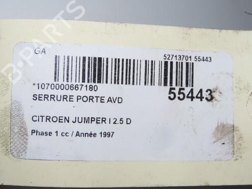 Used Front right lock Front right lock PEUGEOT BOXER Van (230L) 2.5 D (86 hp) 31984631 31984631