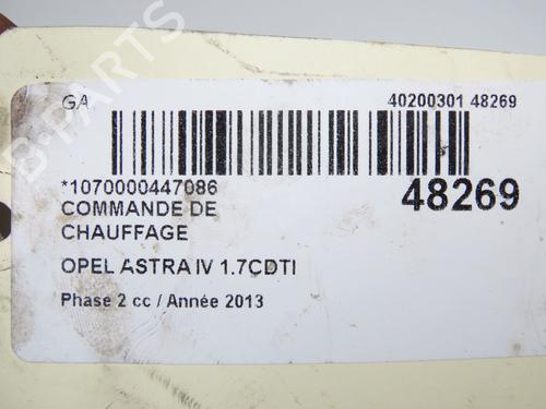 Climate control OPEL ASTRA J (P10) 1.7 CDTI (68) | BP32657956I5 - Image 3