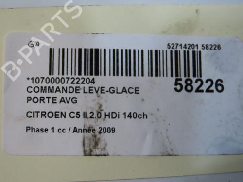 Used Left front window switch Left front window switch CITROËN C5 III (RD_) 2.0 HDi 140 (RDRHF8, RDRHFA, RDRHA8, RDRHAJ) (140 hp) 36427239 36427239