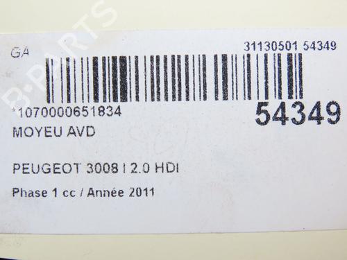 Left front steering knuckle PEUGEOT 3008 I MPV (0U_) 2.0 HDi 150 / BlueHDi 150 | BP29469725M25