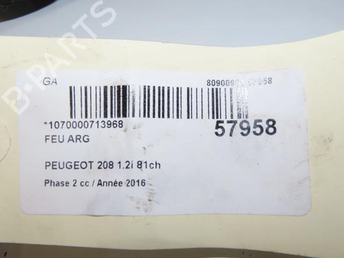 Used Left taillight Left taillight PEUGEOT 208 I (CA_, CC_) 1.2 VTI 82 (82 hp) 33998939 33998939
