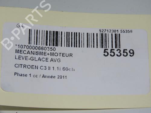 Front left window mechanism CITROËN C3 II (SC_) 1.1 i | BP31962055C22 - Image 6