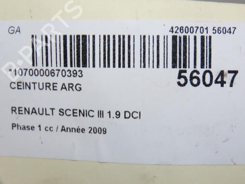 Pre-tensor trás esquerdo RENAULT SCÉNIC III (JZ0/1_) 1.9 dCi (JZ0J, JZ1J, JZ1K, JZ1S) (131 hp) 30955818