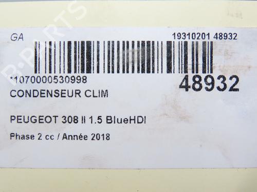 Used Heater matrix Heater matrix PEUGEOT 308 II (LB_, LP_, LW_, LH_, L3_) 1.5 BlueHDI 100 (102 hp) 19668601 19668601