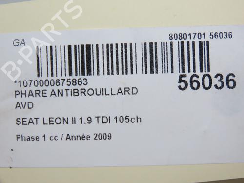 Right front fog light SEAT LEON (1P1) 1.9 TDI | BP31162664C31 - Image 2