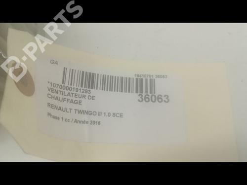 Heater blower motor RENAULT TWINGO III (BCM_, BCA_) 1.0 SCe 70 | BP9603314M62 