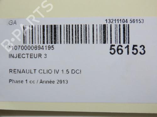 Used Injector RENAULT CLIO IV (BH_) 1.5 dCi 90 (90 hp) 31077269