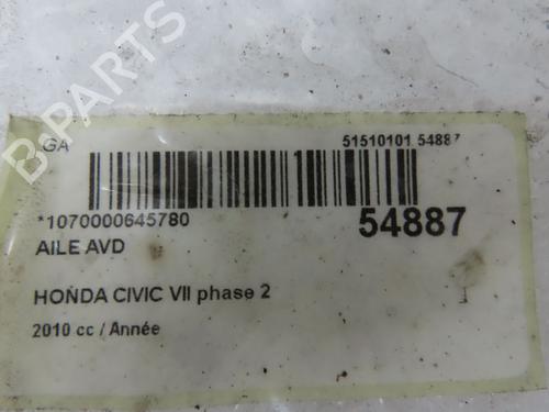 Forskærm Højre HONDA CIVIC VIII Hatchback (FN, FK) 1.4 (FK1, FN4) (100 hp) 33032169