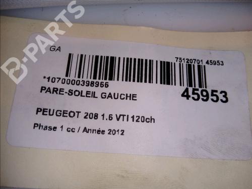 Left sun visor PEUGEOT 208 I (CA_, CC_) 1.6 VTi | BP11227011I1 