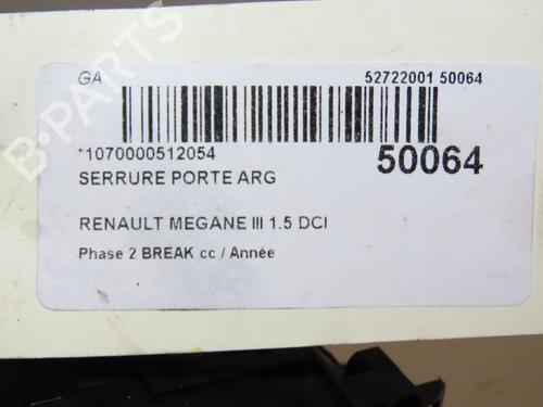 Rear left lock RENAULT MEGANE III Grandtour (KZ0/1) 1.5 dCi (KZ09, KZ0D, KZ1G, KZ29, KZ14, KZ1W, KZ10, KZ1F,... | BP21836465C100