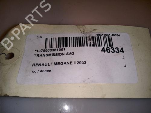 Used Left front driveshaft RENAULT MEGANE II (BM0/1_, CM0/1_) 1.4 16V (BM0B, CM0B) (98 hp) 12122783