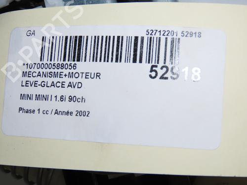 Used Front right window mechanism MINI MINI (R50, R53) One (90 hp) 32129664