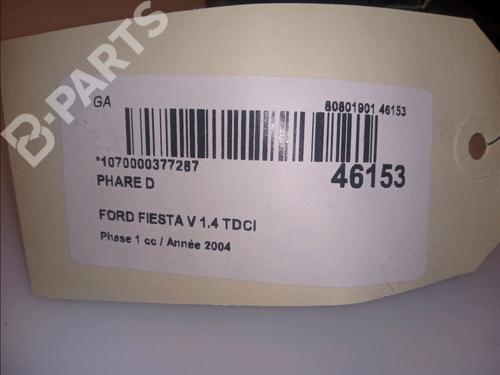Right headlight FORD FIESTA V (JH_, JD_) 1.4 TDCi | BP11104137C29 