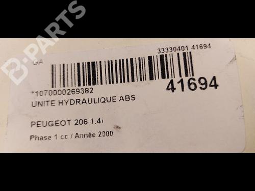 ABS pump PEUGEOT 206 Hatchback (2A/C) 1.4 i | BP9612538M43 