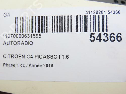 Radio CITROËN C4 Picasso I MPV (UD_) 1.6 HDi | BP28968072E6 