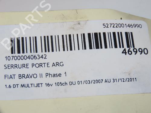 Rear left lock FIAT BRAVO II (198_) 1.6 D Multijet (198AXH1B) | BP17037528C100 