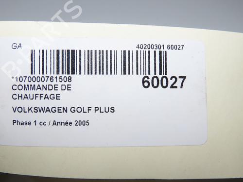 Climate control VW GOLF PLUS V (5M1, 521) 1.9 TDI | BP38788237I5 - Image 4