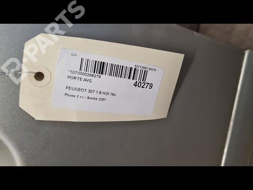 Left front door PEUGEOT 307 (3A/C) 1.6 HDi | BP9612444C2 
