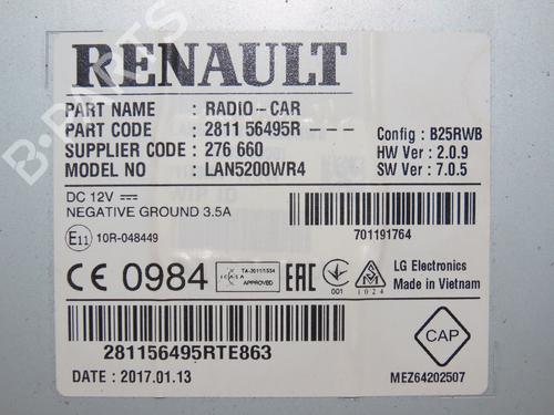 Radio RENAULT TRAFIC III Van (FG_) 1.6 dCi 125 (FGMH) | BP28801791E6 