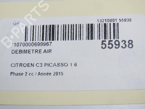 Used Mass air flow sensor Mass air flow sensor CITROËN C3 Picasso (SH_) 1.6 BlueHDi 100 (99 hp) 32740653 32740653